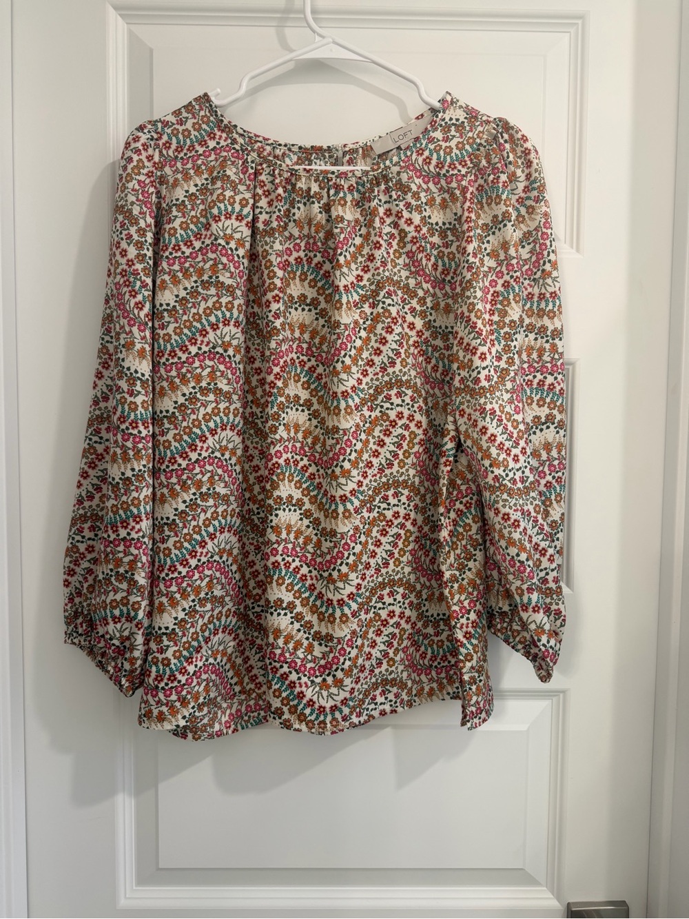 LOFT Floral Peasant Blouse